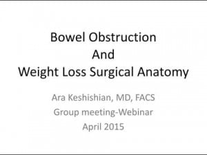 Bowel Obstruction Webinar 5-20-2015