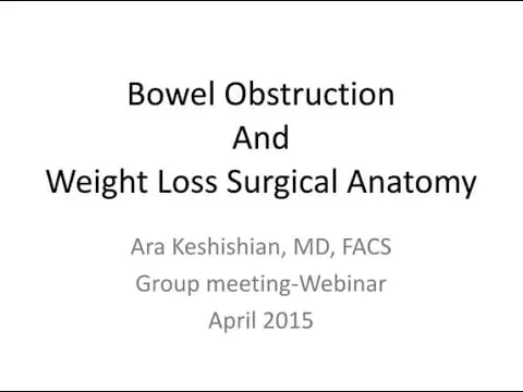 Bowel Obstruction Webinar 5-20-2015