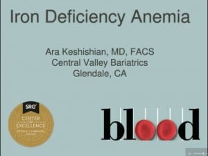 Iron Deficiency Anemia Webinar, July 15th 2015