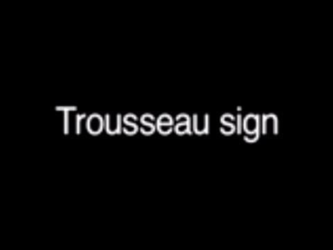 Trousseau sign due to calcium deficiency