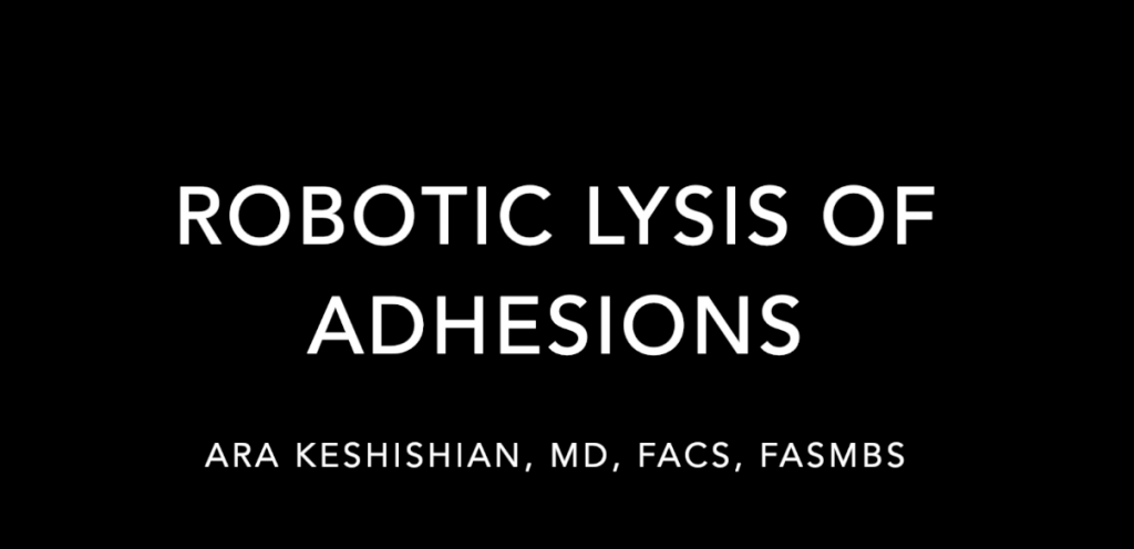 Robotic Lysis Of Adhesions