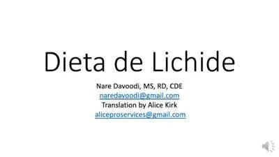 Dieta de Lichide - Post Operative Clear Liquid Diet